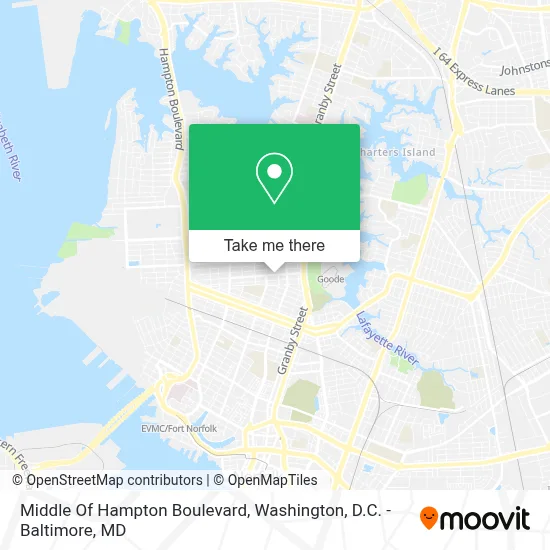 Middle Of Hampton Boulevard map