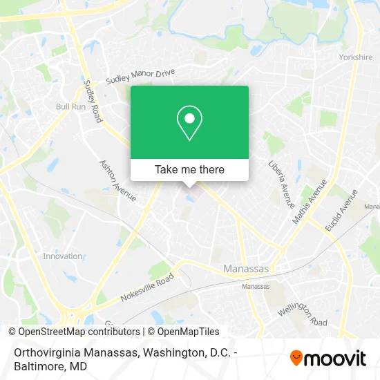Orthovirginia Manassas map