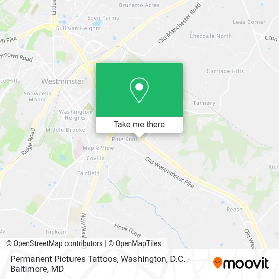 Permanent Pictures Tattoos map