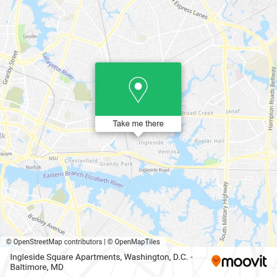 Ingleside Square Apartments map