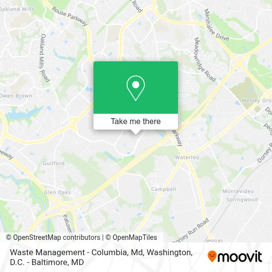 Waste Management - Columbia, Md map