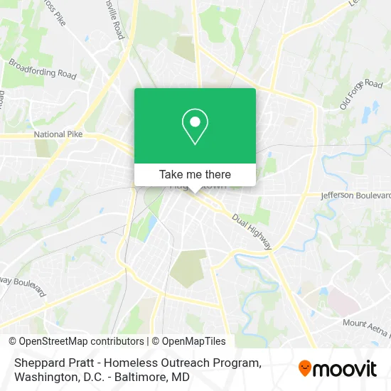 Sheppard Pratt - Homeless Outreach Program map