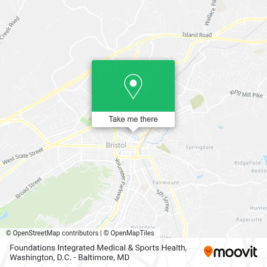Foundations Integrated Medical & Sports Health map