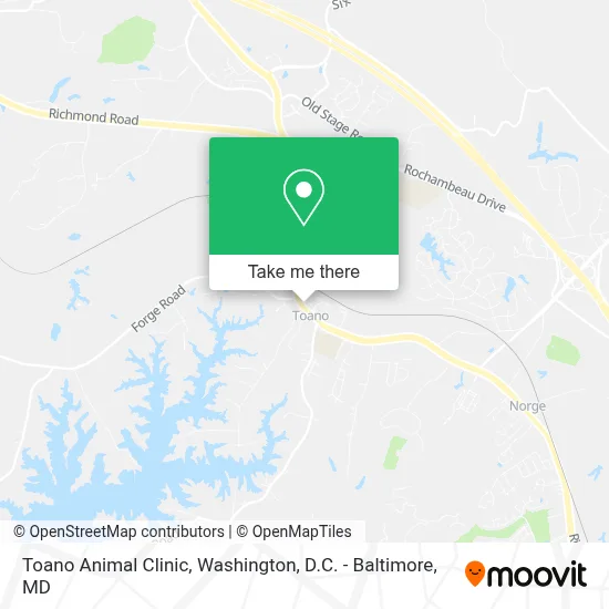 Toano Animal Clinic map