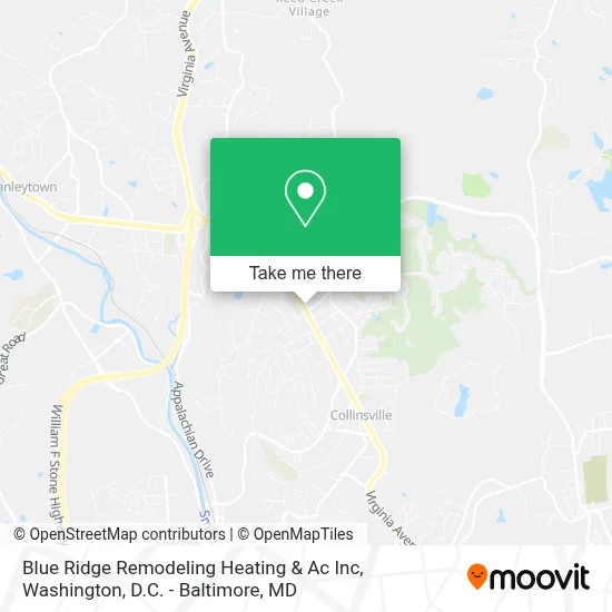 Blue Ridge Remodeling Heating & Ac Inc map