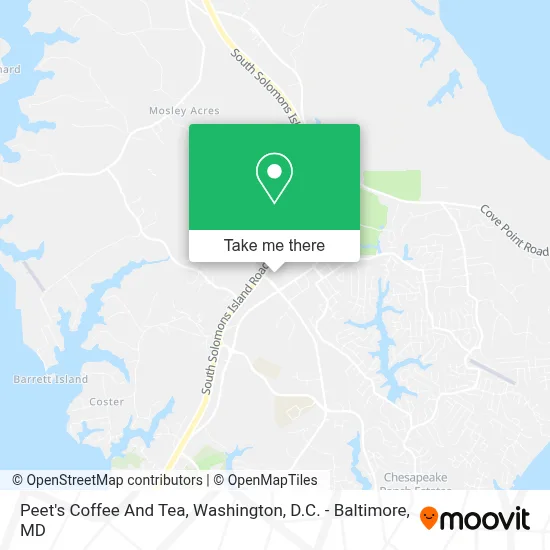 Peet's Coffee And Tea map