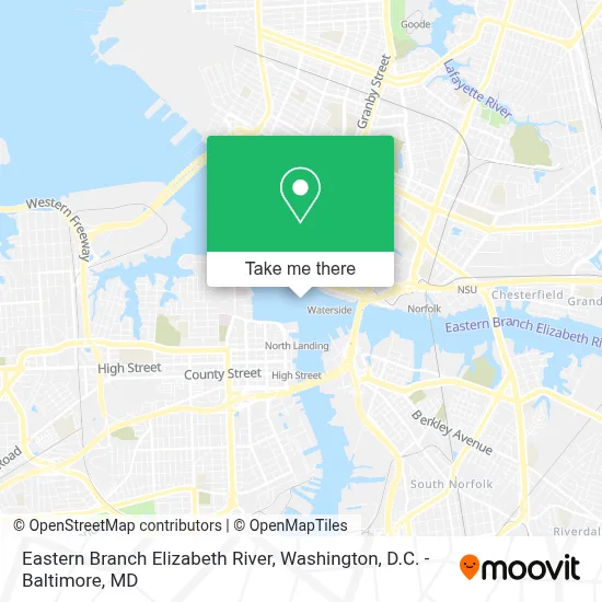Eastern Branch Elizabeth River map