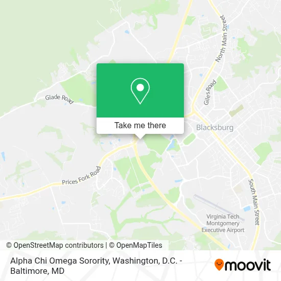 Mapa de Alpha Chi Omega Sorority