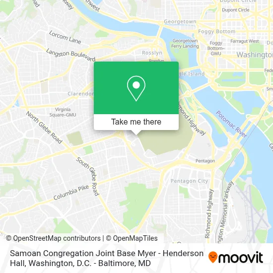 Samoan Congregation Joint Base Myer - Henderson Hall map