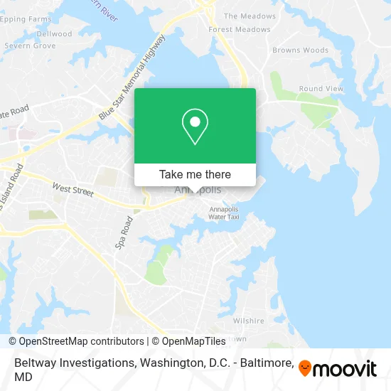 Beltway Investigations map
