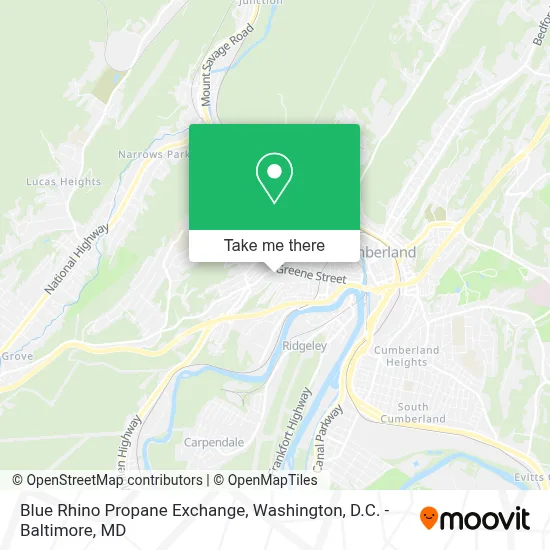 Blue Rhino Propane Exchange map