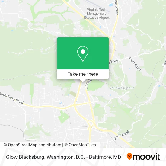 Glow Blacksburg map