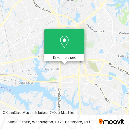 Optima Health map