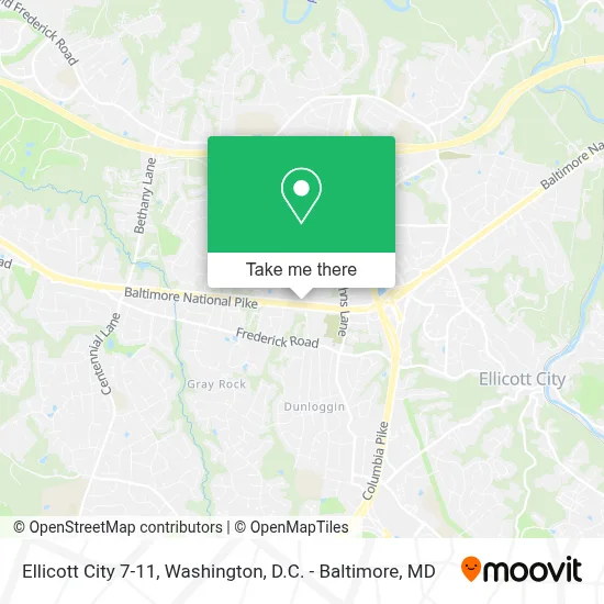 Ellicott City 7-11 map