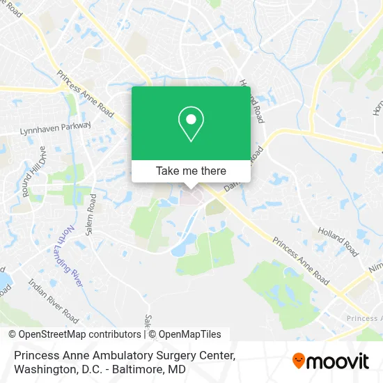 Princess Anne Ambulatory Surgery Center map