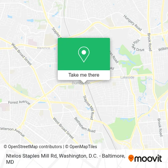 Ntelos Staples Mill Rd map