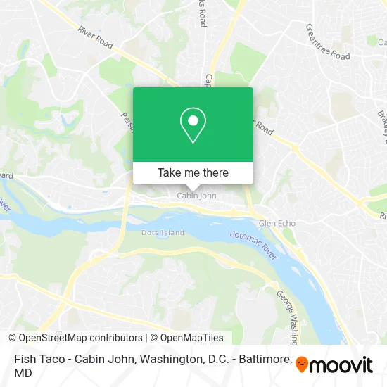 Fish Taco - Cabin John map