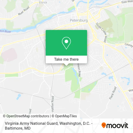 Virginia Army National Guard map