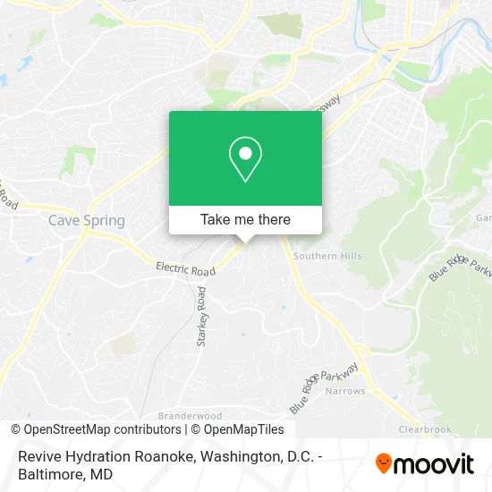 Revive Hydration Roanoke map