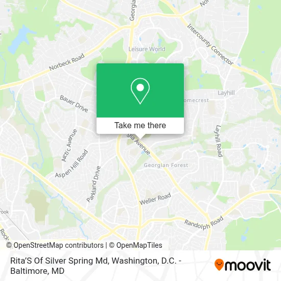 Rita’S Of Silver Spring Md map