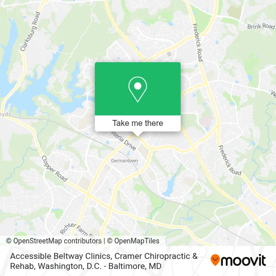 Accessible Beltway Clinics, Cramer Chiropractic & Rehab map