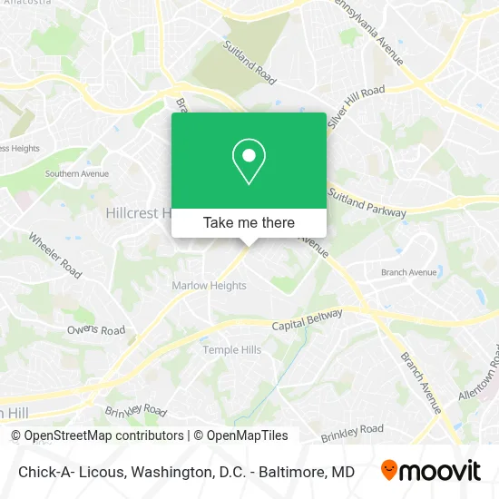 Chick-A- Licous map