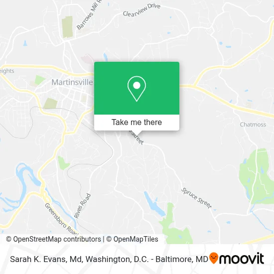 Sarah K. Evans, Md map