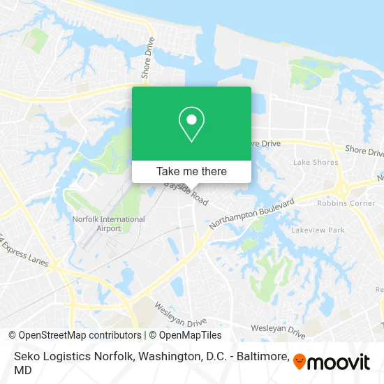 Seko Logistics Norfolk map