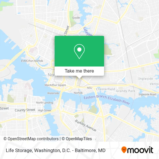 Life Storage map