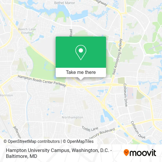 Hampton University Campus map