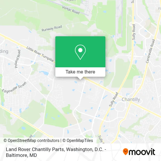 Land Rover Chantilly Parts map