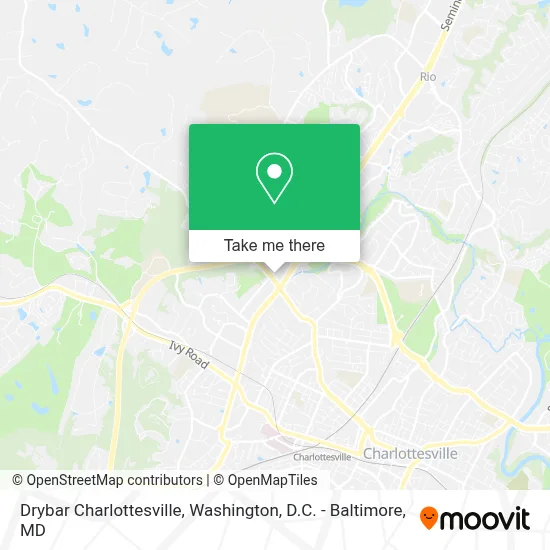 Drybar Charlottesville map