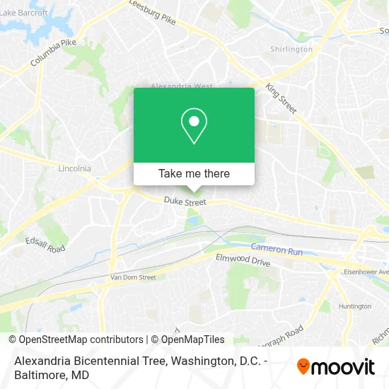 Alexandria Bicentennial Tree map