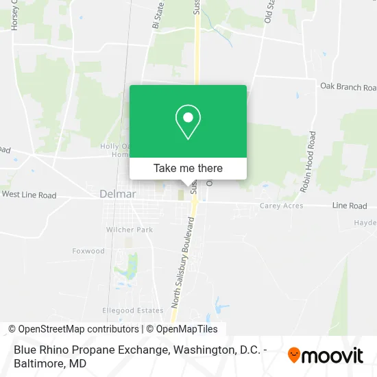 Blue Rhino Propane Exchange map