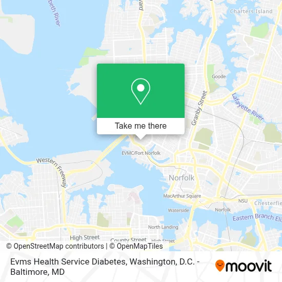 Evms Health Service Diabetes map