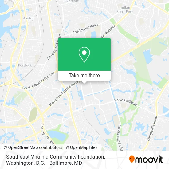 Southeast Virginia Community Foundation map