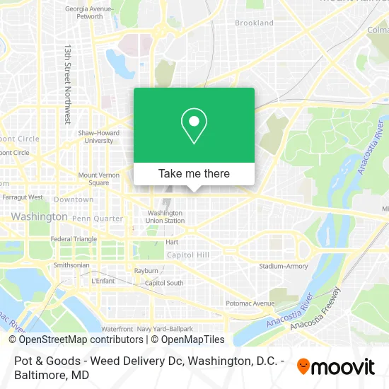 Pot & Goods - Weed Delivery Dc map