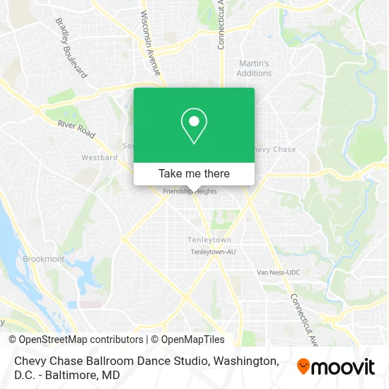 Chevy Chase Ballroom Dance Studio map