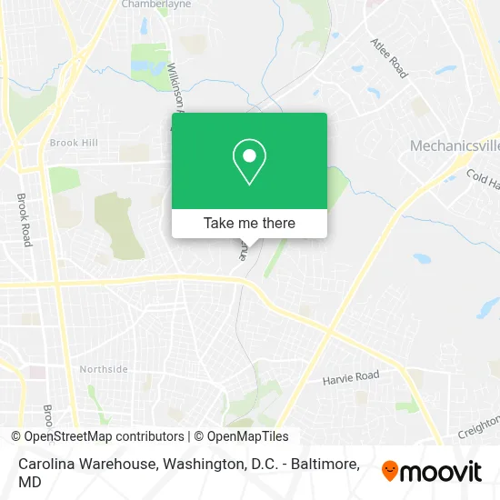 Carolina Warehouse map