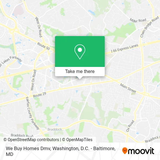 We Buy Homes Dmv map