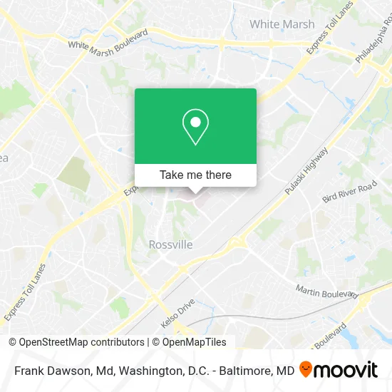 Frank Dawson, Md map