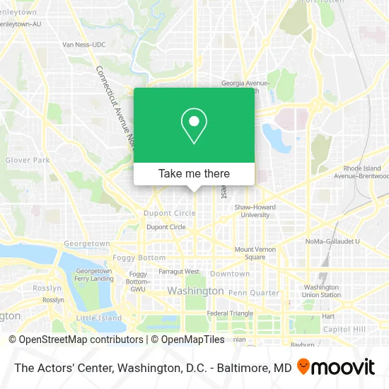 The Actors' Center map