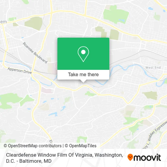 Cleardefense Window Film Of Virginia map