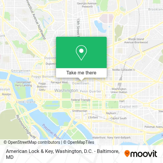 American Lock & Key map