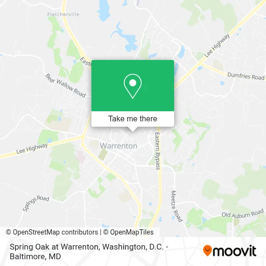Spring Oak at Warrenton map