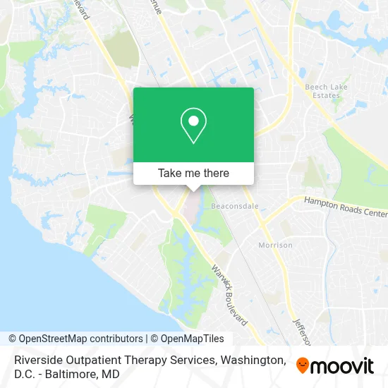 Riverside Outpatient Therapy Services map