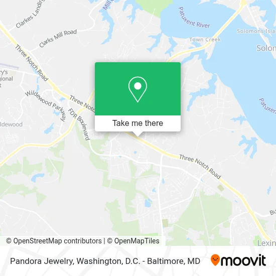 Pandora Jewelry map