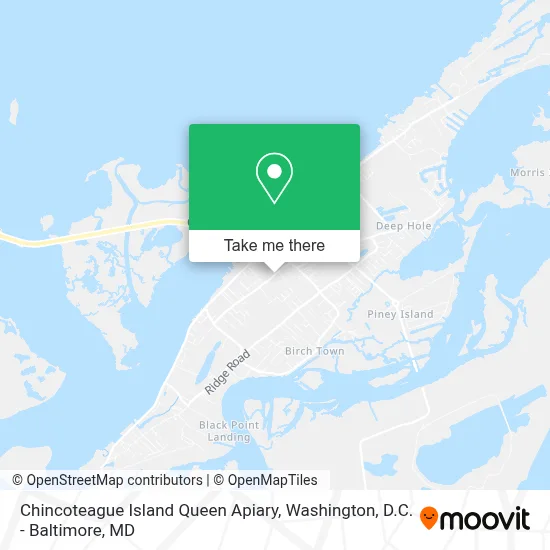 Chincoteague Island Queen Apiary map
