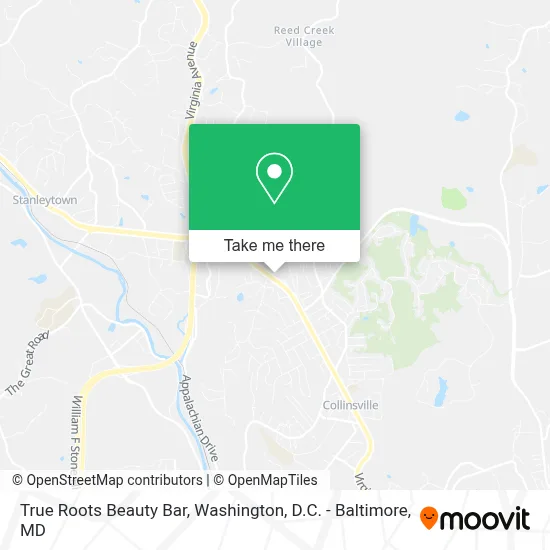True Roots Beauty Bar map