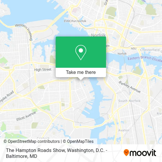 The Hampton Roads Show map